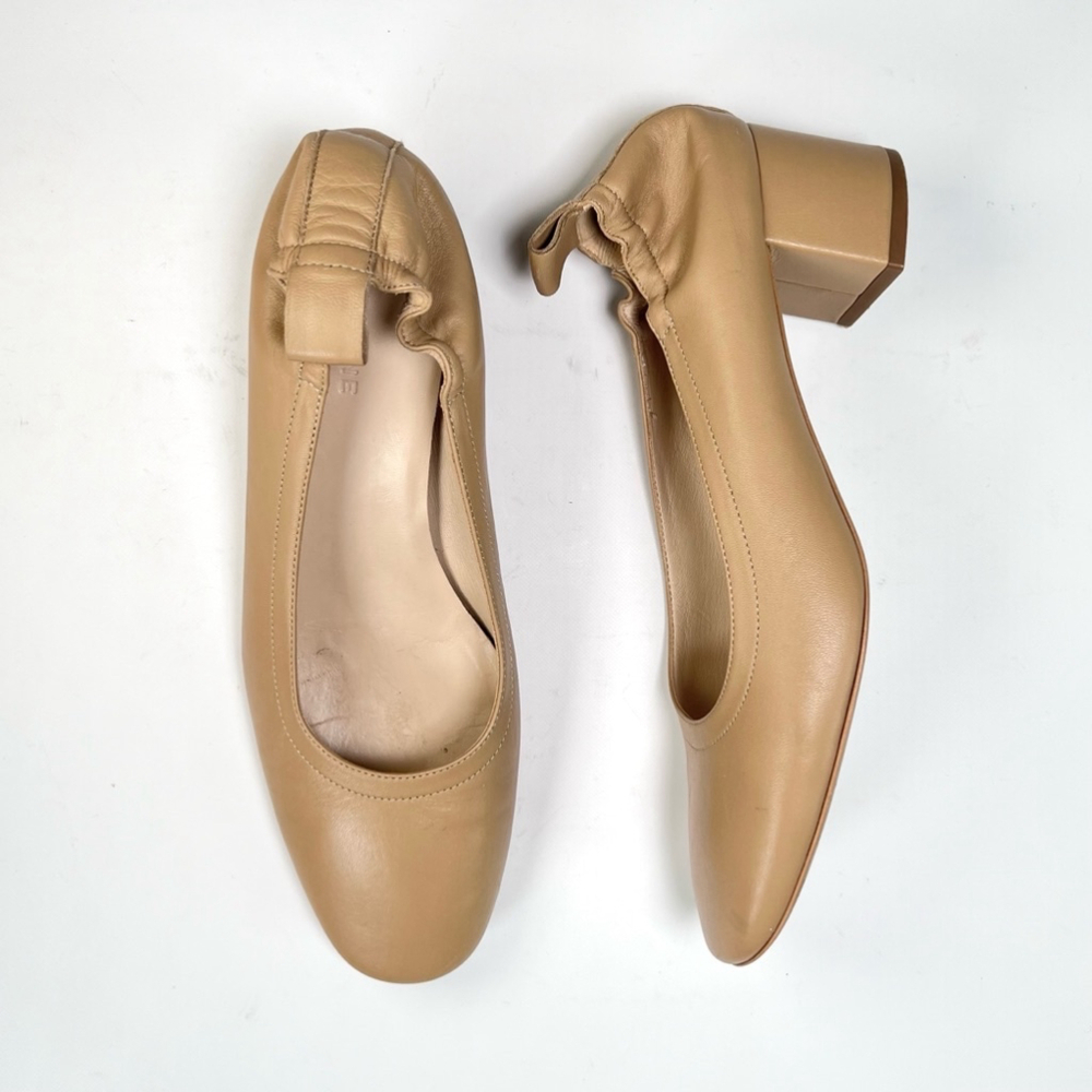 Get EVERLANE Womens Tan Heels Pump 8.5 Academia Career Leather ready to go
